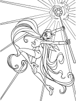 A coloring page of winx club